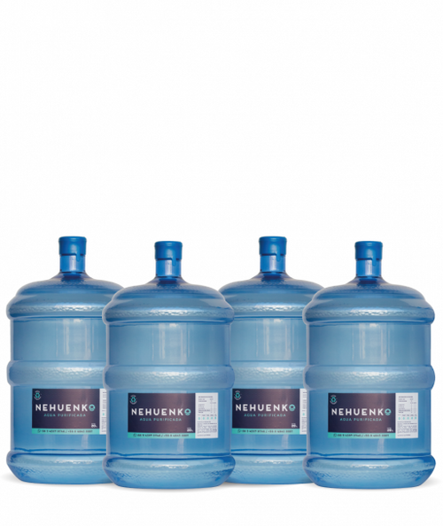 4 Recargas con Botellón de 20 Litros