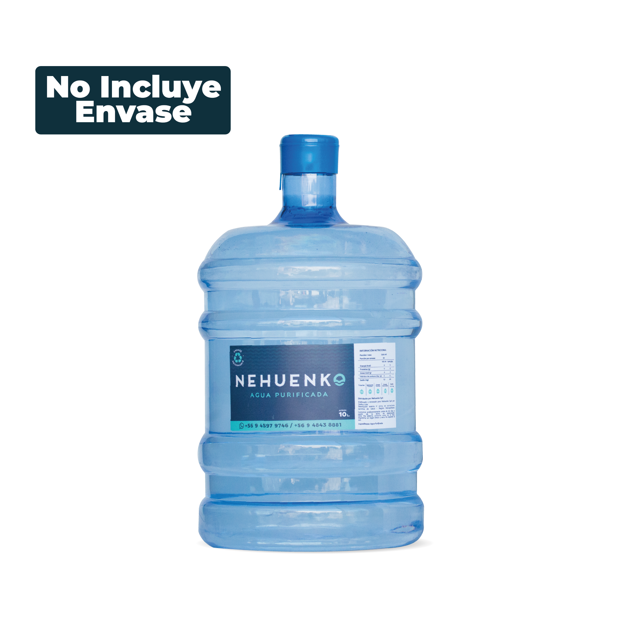 Recarga de 10 Litros Agua Purificada