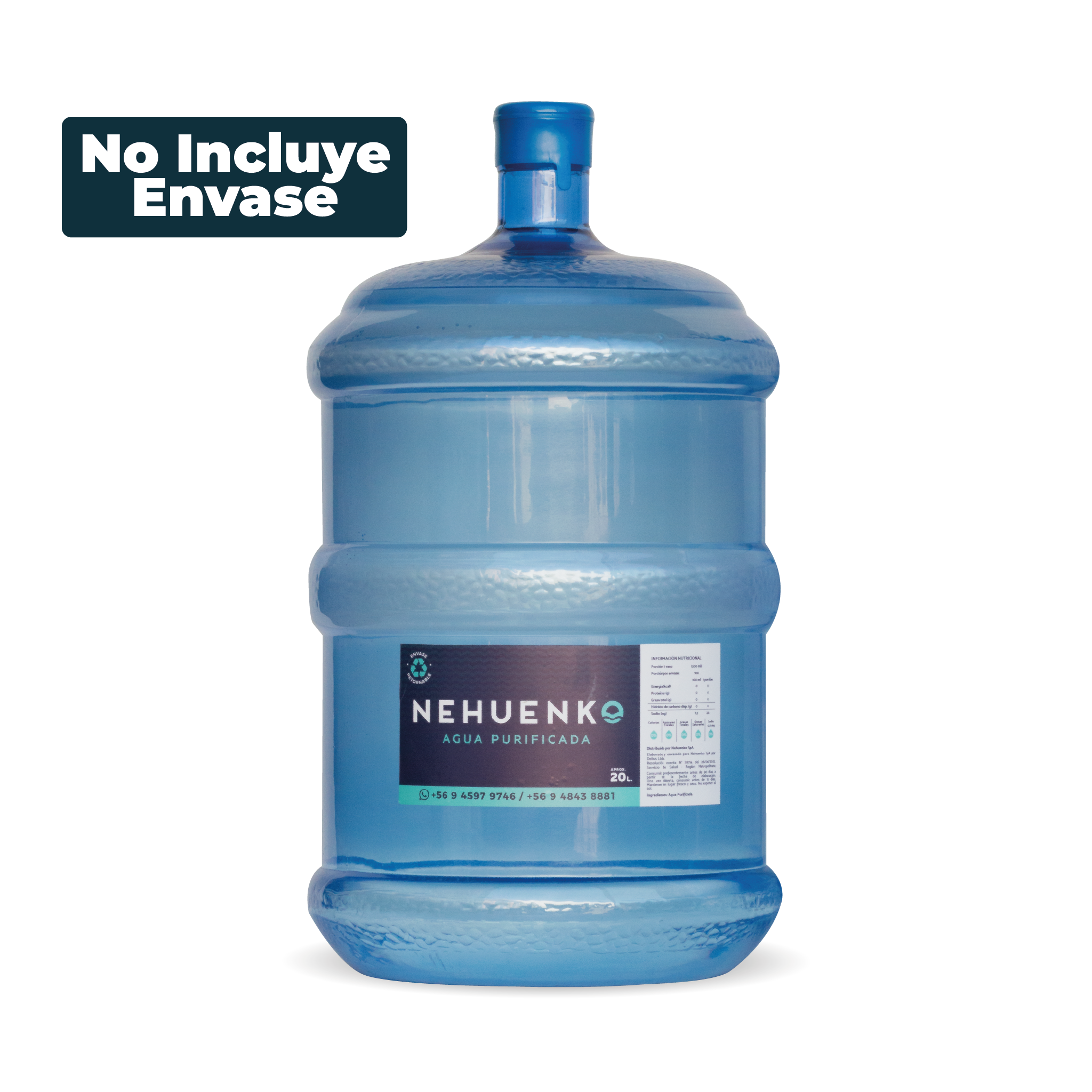 Recarga de 20 Litros Agua Purificada