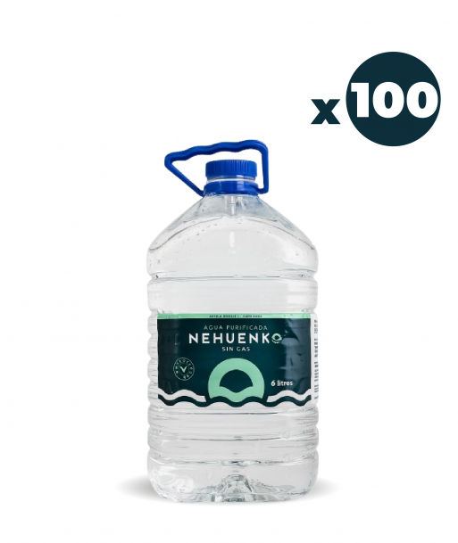 Pack 100 Agua Sin Gas 6 Litros