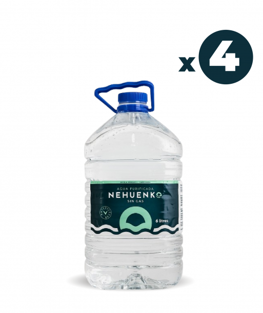 Pack 4 Agua Sin Gas 6 Litros