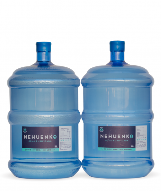 Pack Inicial: 2 Recargas 20 Litros con Botellón y Dispensador frío caliente pedestal con compresor