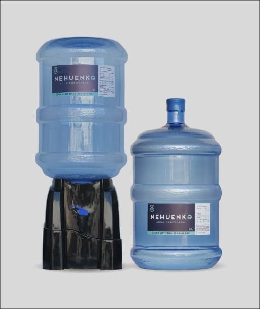 Pack Inicial: 2 Recargas 20 Litros con Botellón y Dispensador Plástico - Negro