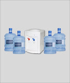 Pack Inicial: 4 Recargas 10 Litros con Botellón y Dispensador frío caliente sobremesa Square Blanco